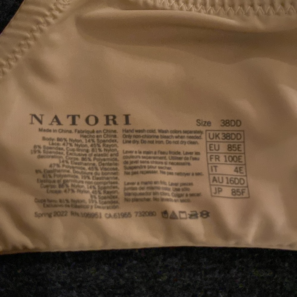 Natori Pure Luxe Custom Coverage Contour Underwire Bra NWOT size 38DD beige - Picture 7 of 8